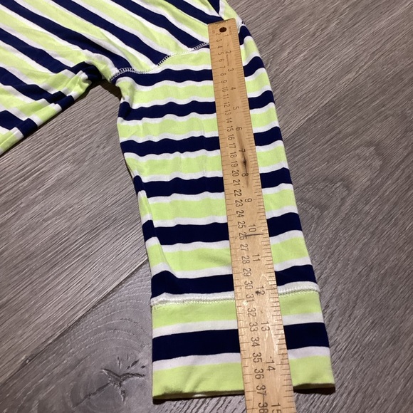 T by Talbots Blouse Size M UPF 50 Protection Stripe 3/4 Sleeve T-Shirt Tie Bow - Picture 6 of 9